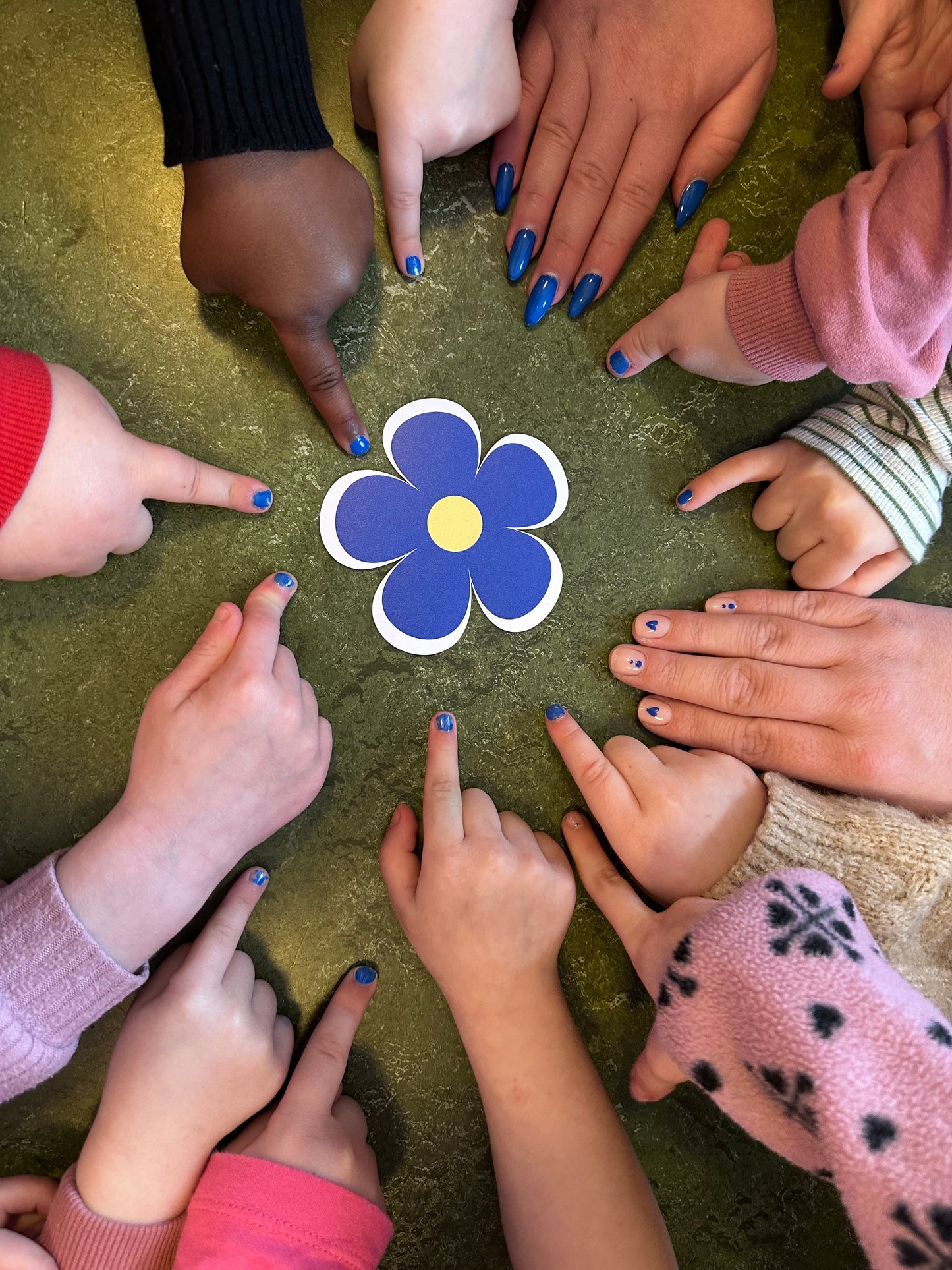 Blá Blóma - klistrimerki